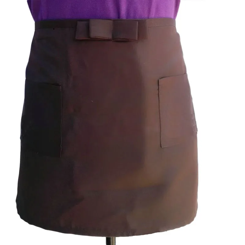 Solid Color Apron Waiter Clothing Bowknot Aprons Printed Polyester Chef