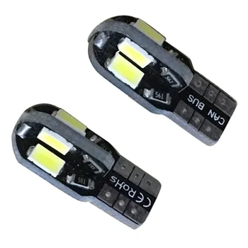 

White 10PCS T 10 SMD 5730 8 LED Lamp Bulb DC 12V led Auto C ar Interior Wedge Side Light Parking License Lamp replace 194 168