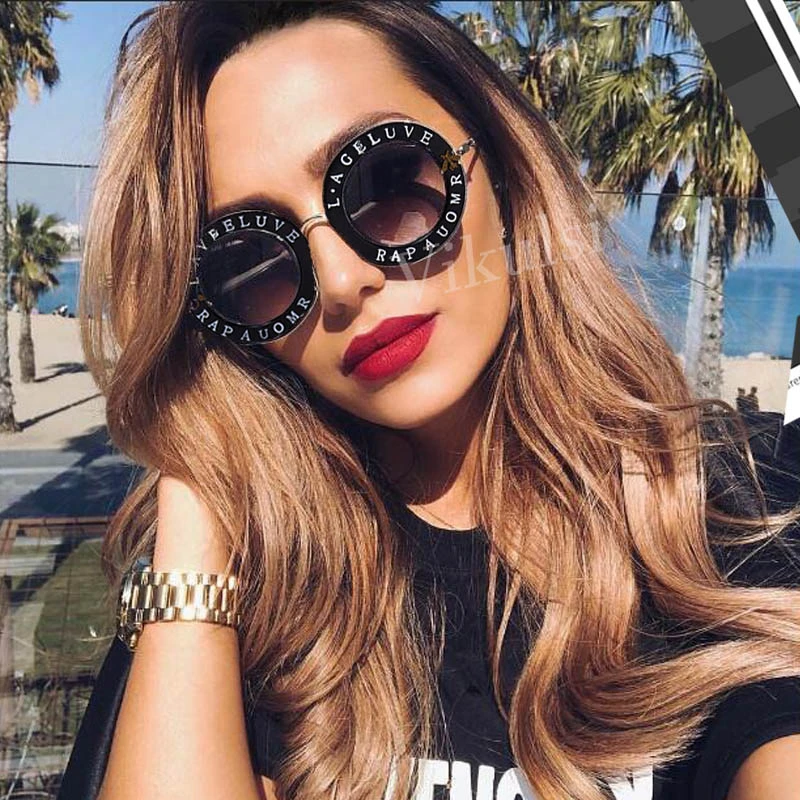 

Round-Lady-Sunglasses-English-Letter-Bee-2019-Brand-Designer-Luxury-Ladies-Sunglasses-For-Women-lunette-de