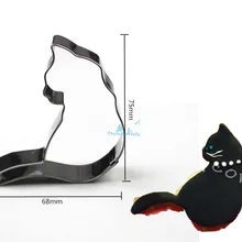 10 шт. Хэллоуин черная кошка нержавеющая сталь формочки для печенья бисквит плесень декоративное печенье reposteria patisserie помадка, кондитерские изделия инструмент