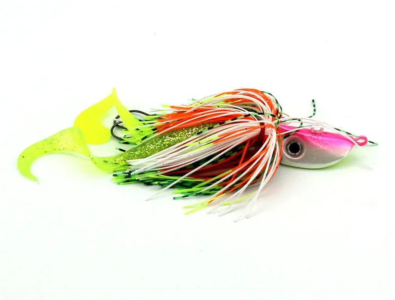 Cabeça de Chumbo Iscas de Pesca Lote Polvo Lula Gabarito Spinnerbait Pique Buzzbait Peche Baits Mar Pesca Tackles 4 pc - 60g 3 spinnerbait pique cabeça de chumbo buzzbait iscas