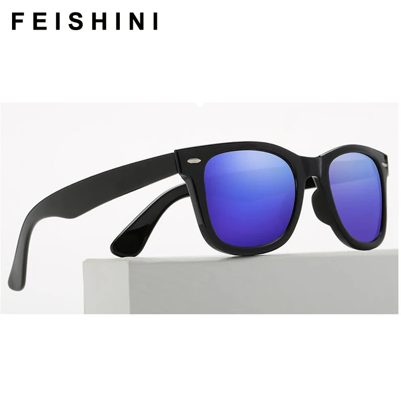 FEISHINI High Quality COOL Sunglasses Men Polarized,High Elastic Classic Star Style Rivet Glasses Women Polaroid Original BOX