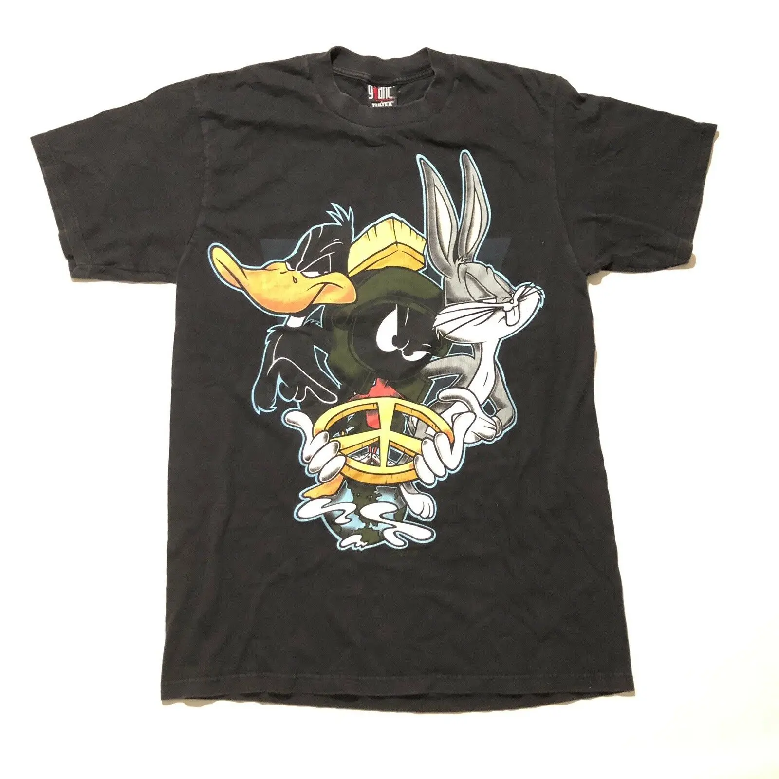 

Vtg Looney Tunes Giant T-Shirt Bugs Bunny Duck Marvin THE MARSHMAN Sz Large