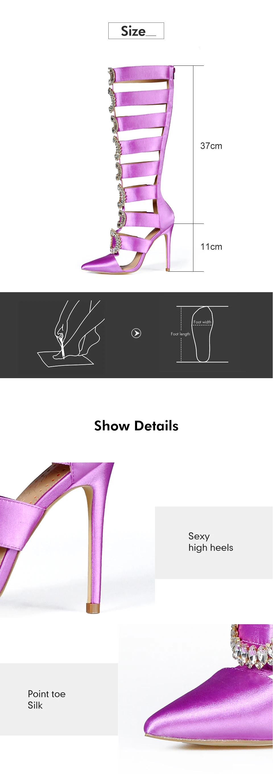 Обувь с розовыми пальмами; женские босоножки; sandalias mujer; сапоги до колена на высоком каблуке с острым носком и блестящими кристаллами; женские босоножки сиреневого цвета