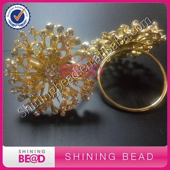 

Free shipping+50 pcs/lot+Wholesale Gold Metal Crystal Rhinestone Napkin Ring for wedding/Table Deboration