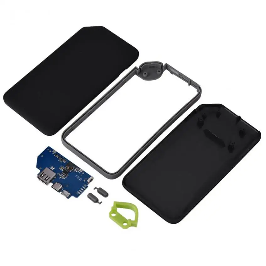 USB внешний аккумулятор чехол DIY комплект с Type C и Micro портом для смартфона планшета