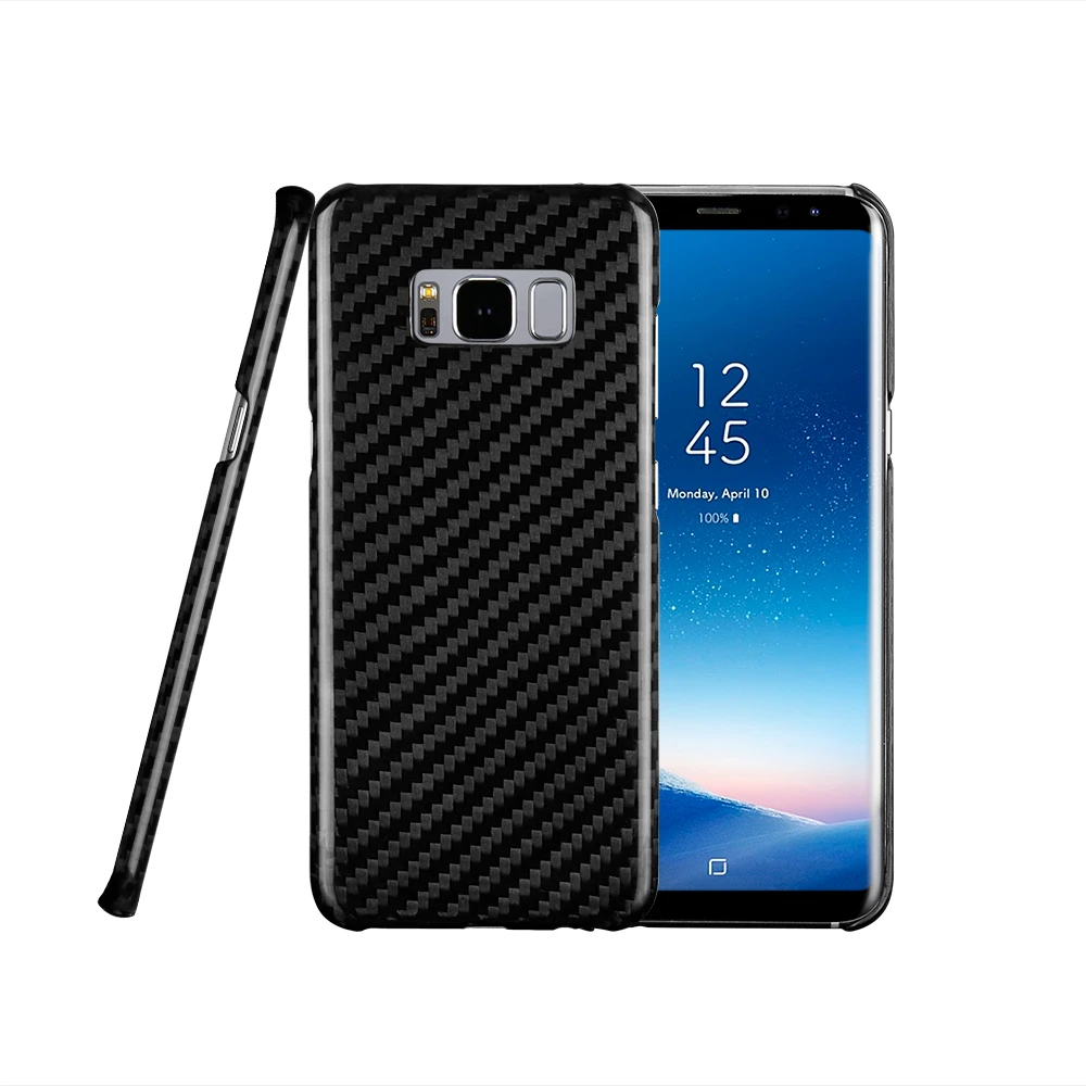 Роскошный чехол из настоящего углеродного волокна для Samsung Galaxy S8 Plus с узором