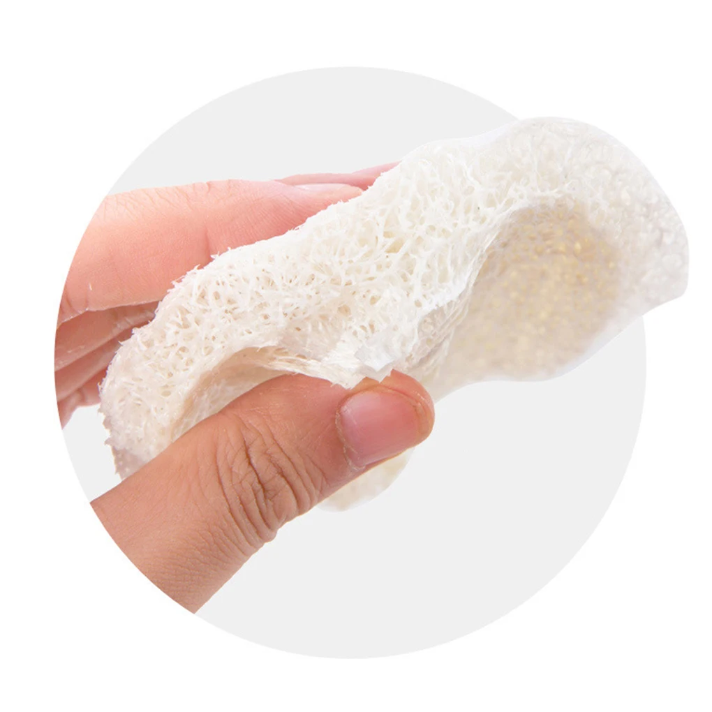 1 قطعة جولة/ساحة شكل حمام الجسم دش جهاز غسيل إسفنجي الطبيعية اللوف اللوف Loofa الاستحمام تدليك الجسم جهاز غسيل إسفنجي
