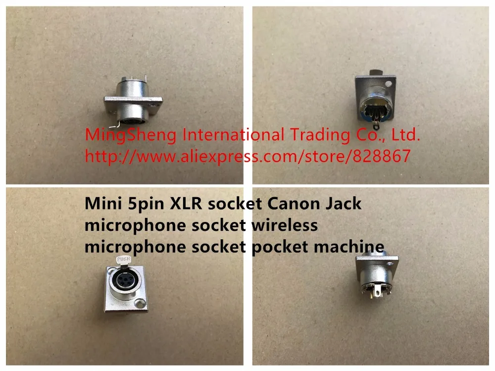 

Original new 100% mini 5pin XLR socket canon Jack microphone socket wireless microphone socket pocket machine