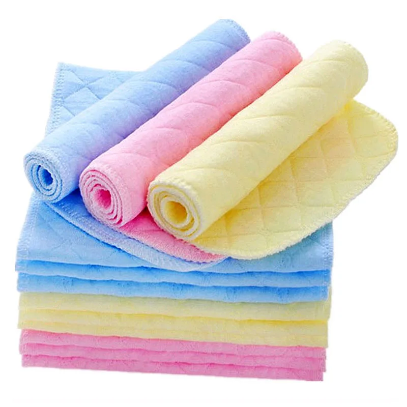 10pc Pure Cotton Reusable Baby Cloth Diaper Pad Towel Newborn Washable Baby Nappy Change Cloth