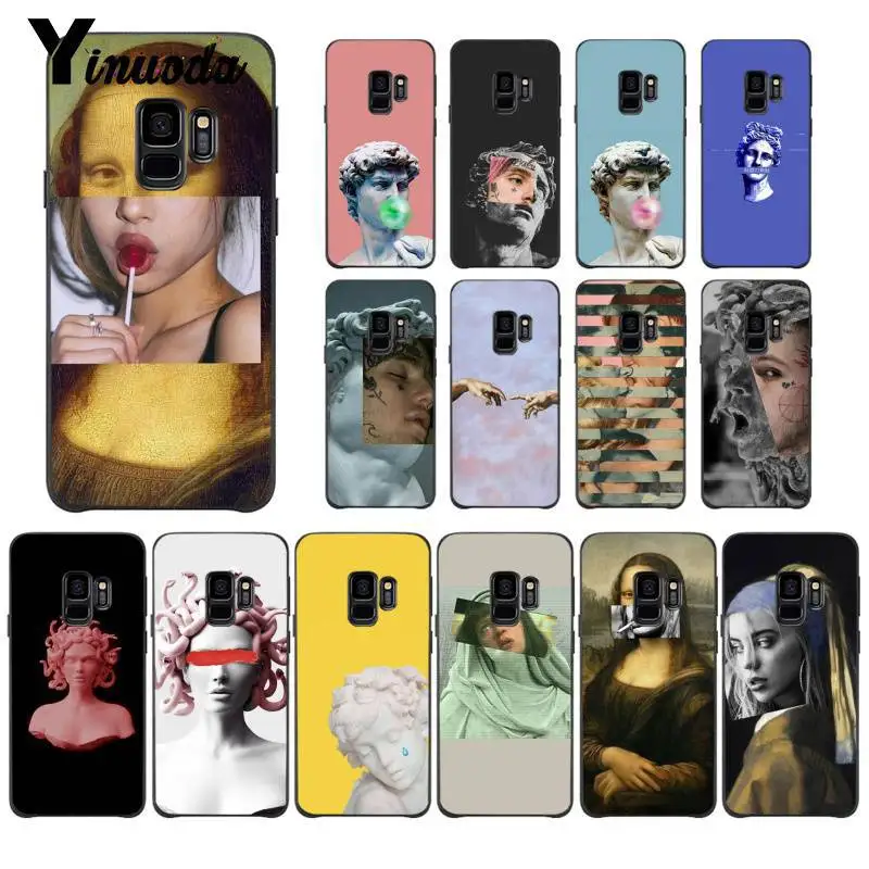 

Yinuoda Mona Lisa Art David lines Coque Shell Phone Case for Samsung Galaxy S8 S7 edge S6 edge plus S5 S9 Pluscase