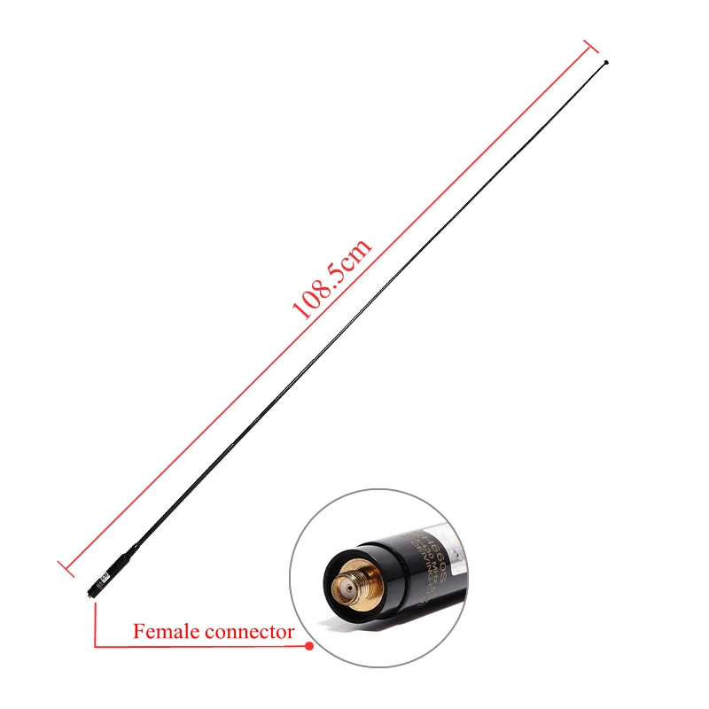 Abbree RH 660S SMA Женская 144/430 МГц двухдиапазонная антенна RH660S для BaoFeng стандартная