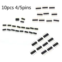 10 шт. 4 Pin коробка передач/5PIN коннектор RGBW адаптер штырь иглы мужской Тип, для RGB/RGBW 5050 3528 Светодиодные ленты света светодиодный аксессуары
