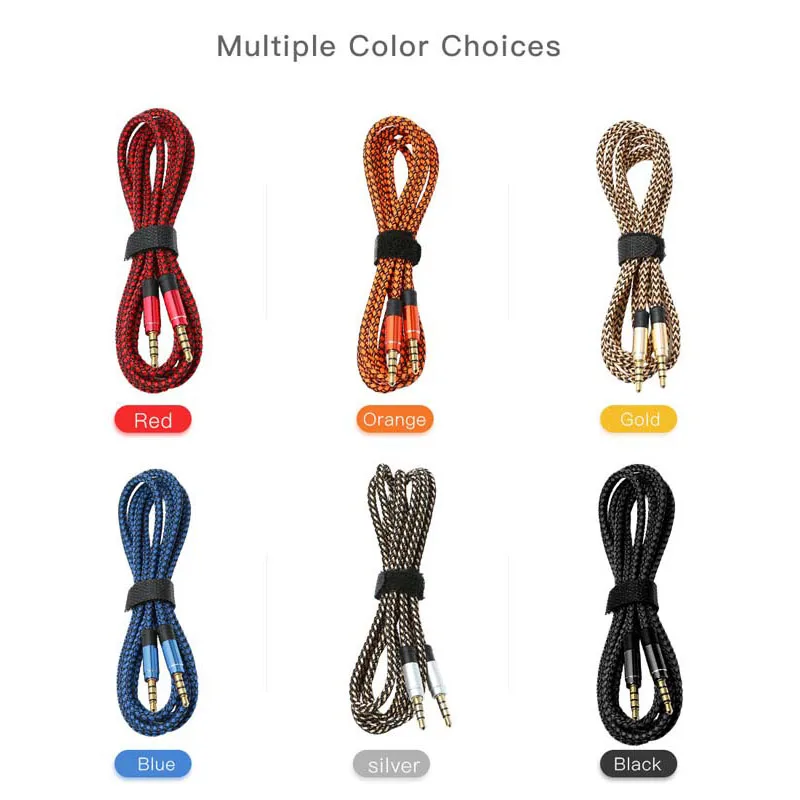 Robotsky 1.5M Jack 3.5mm Audio Cable Nylon Braid 3.5mm Car AUX Cable Headphone Extension Code for Phone MP3 Car Headset Speaker Robotsky 1.5M Jack 3.5mm Audio Cable Nylon Braid 3.5mm Car AUX Cable Headphone Extension Code for Phone MP3 Car Headset Speaker