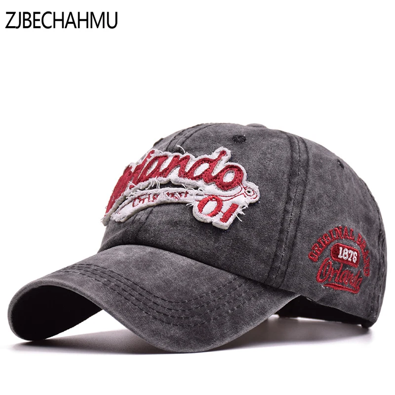 

ZJBECHAHMU Hats New Fahion Spring Solid Cotton Letter Adjustable Baseball Caps Snapback Hat For Men Women Summer Hip Hop Cap