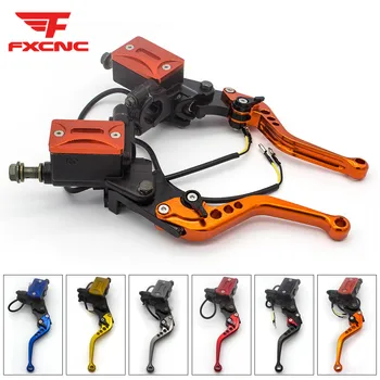 

For Universal 50CC - 300CC 7/8" Handlebar Motorcycle Adjustable Master Cylinder Reservoir Hydraulic Brake Clutch Levers Orange
