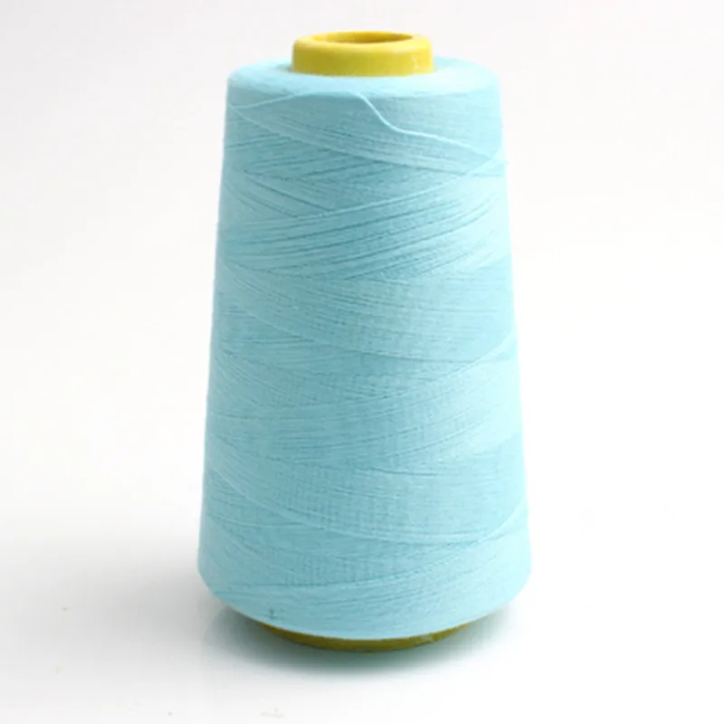light blue 1 рулон швейных ниток одежда стежка-up пряжи бытовой большой рулон машина нить разных цветов нить для швейной машины B199 - Цвет: light blue