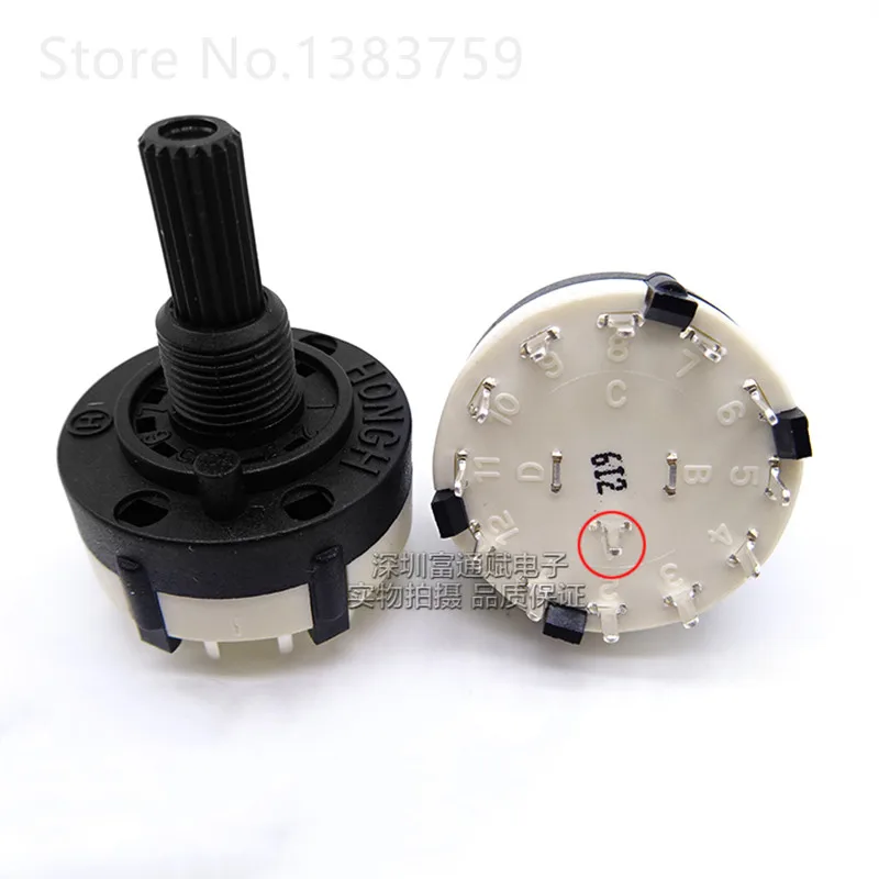 

RS26MM band rotary switch all plastic 1 knife 12 files can adjust the gear position