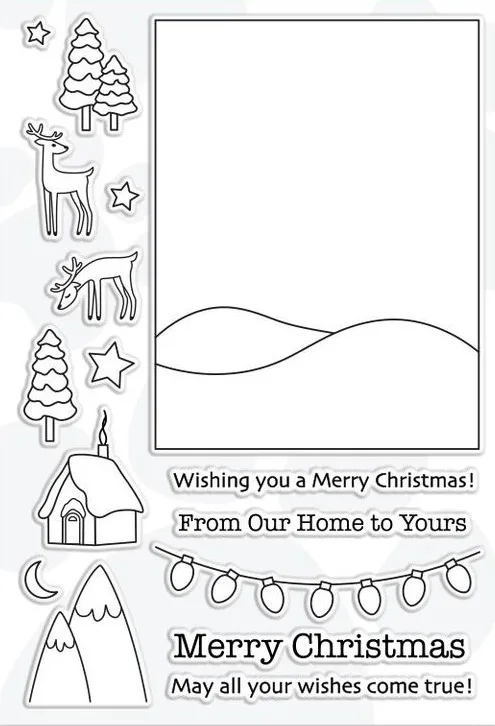 

Merry Christmas/Transparent Clear Stamps for DIY Scrapbooking/Card Making/Kids Christmas Fun Decoration Supplies