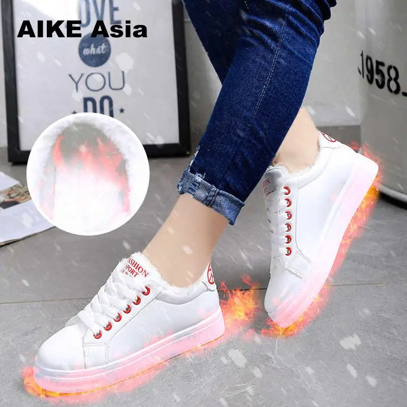 

HOT Winter Mandatory Women Boots Shoes Botas Feminina Female Motorcycle Ankle Fashion For boot sneakers Plush Keep warm