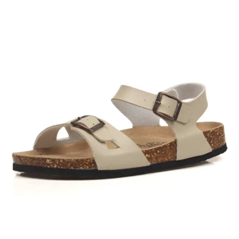FeiYiTu/модные пробковые сандалии с двойной пряжкой; Новинка года; женская летняя повседневная пляжная обувь в стиле пэчворк