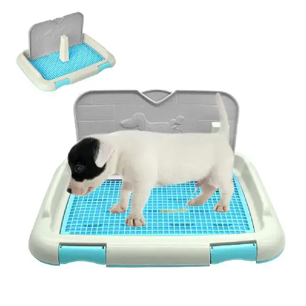 

LanLan Portable Pet Dog Cat Toilet Tray with Column Urinal Bowl Pee Training Toilet -35