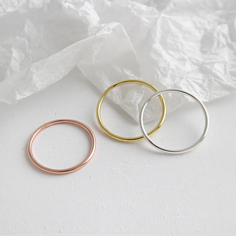 1.2mm Narrow 925 Sterling Silver Rings For Women Aneis Accessories Minimalism Woman Ring Silver 925 Jewelry Best Friends Gifts silver ring silver rings
