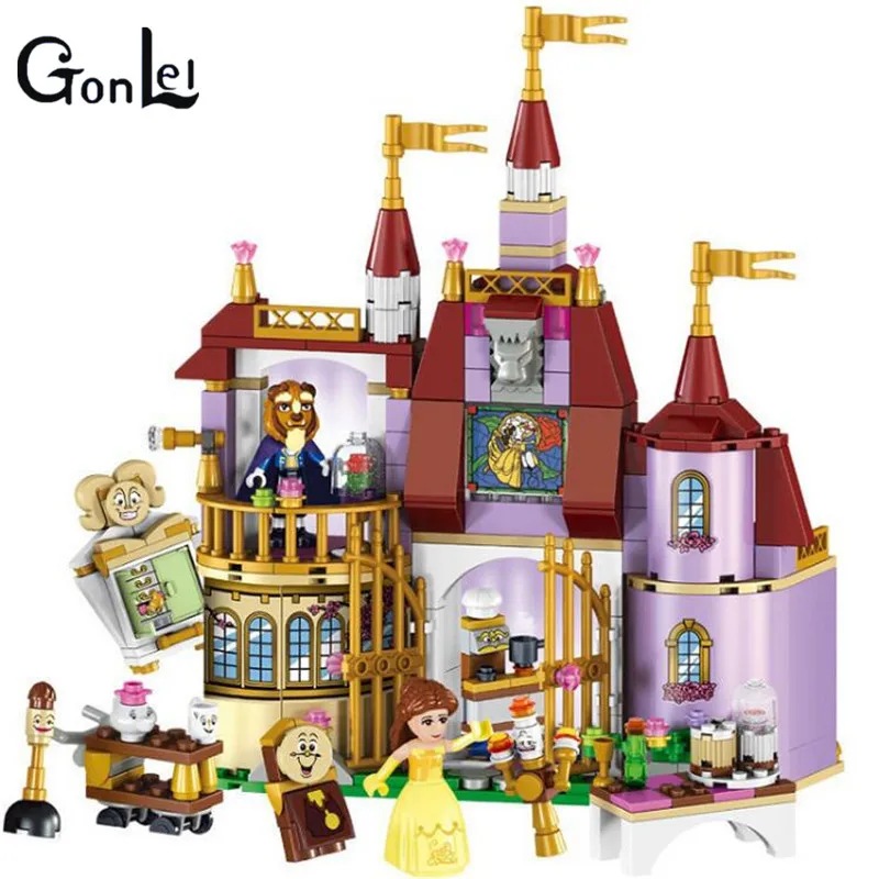 (GonLeI) Princess Belle's Enchanted Castle Block set Beauty and The beast Compatible with 41067 Girls Toy judith dean alladin and the enchanted lamp