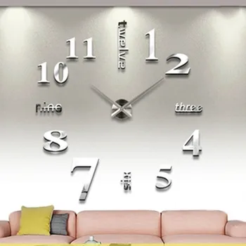 

Large Diy Acrylic 3d Creative Wall Watch Mechanism Secret Stash Wall Clocks Decorative Clock Silent Kitchen Relogio Parede ZB230