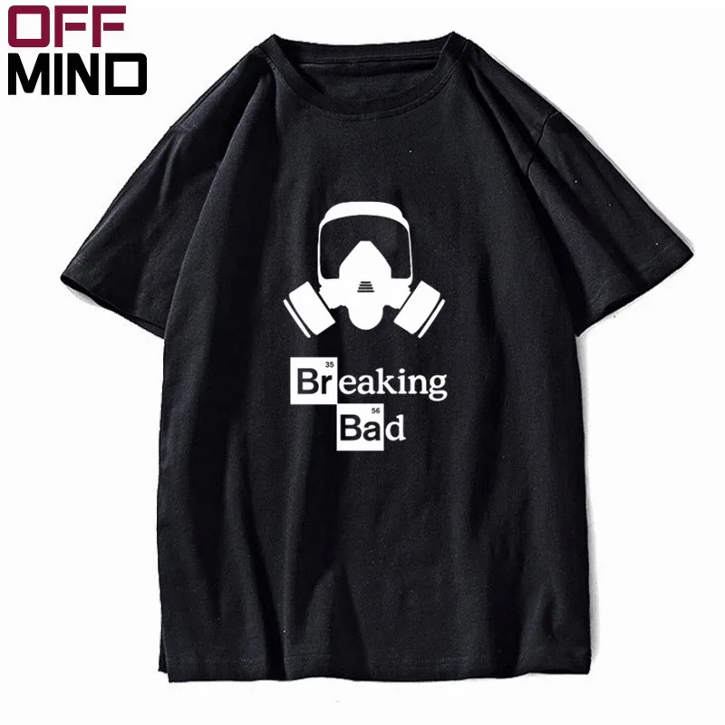 

OFF MIND 100% cotton short sleeve breaking bad men T shirt causal loose men tshirt summer o-neck t-shirt mens tee shirts BR0115