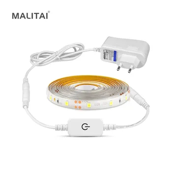 

Flexible Touch Switch Sensor LED Under Cabinet light 1M 2M 3M 4M 5M Dimmable LED Wardrobe lamp Tape Closet Kitchen lighting