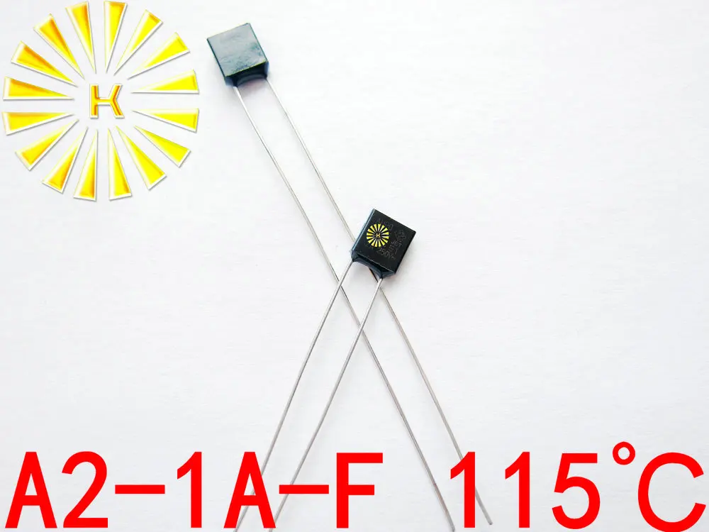 

100% Original A2-1A-F 115 degree Thermal Cutoff RH115 Thermal-Links 1A 250V Black Square Temperature Fuse x 100PCS FREE SHIPPING