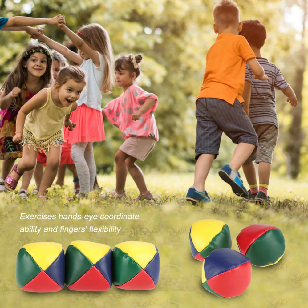 3 шт. шаров, набор классические детские маленькая сумка игры жонглировать Волшебный цирк начинающих Для детей игрушка шары пляж спорт