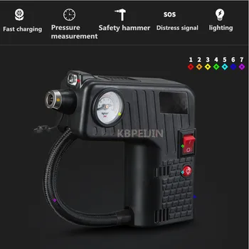 

Portable Tire Inflator Pump 12V LED Emergency Light Inflatable Pump for saab 9-3 9-5 93 95 900 9000 accessories