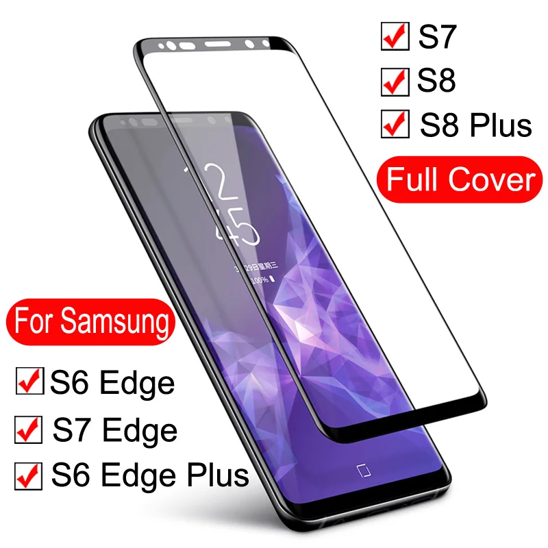 3D Защитное стекло для samsung S8 Galaxy S6 S7 Edge Plus на экранный протектор Sansung Gelaksi S 6 7 8 чехол закаленное Чехол для очков