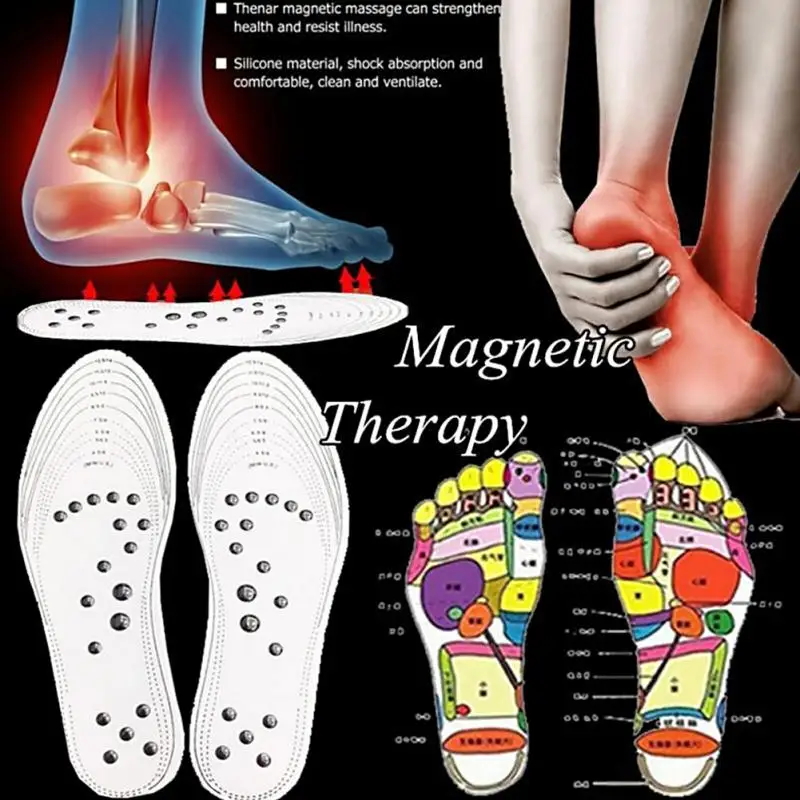 Магнитный массажер стоп-стельки для женщин и мужчин унисекс Акупрессура для похудения стельки для расслабления и ухода обувь подушка пены памяти