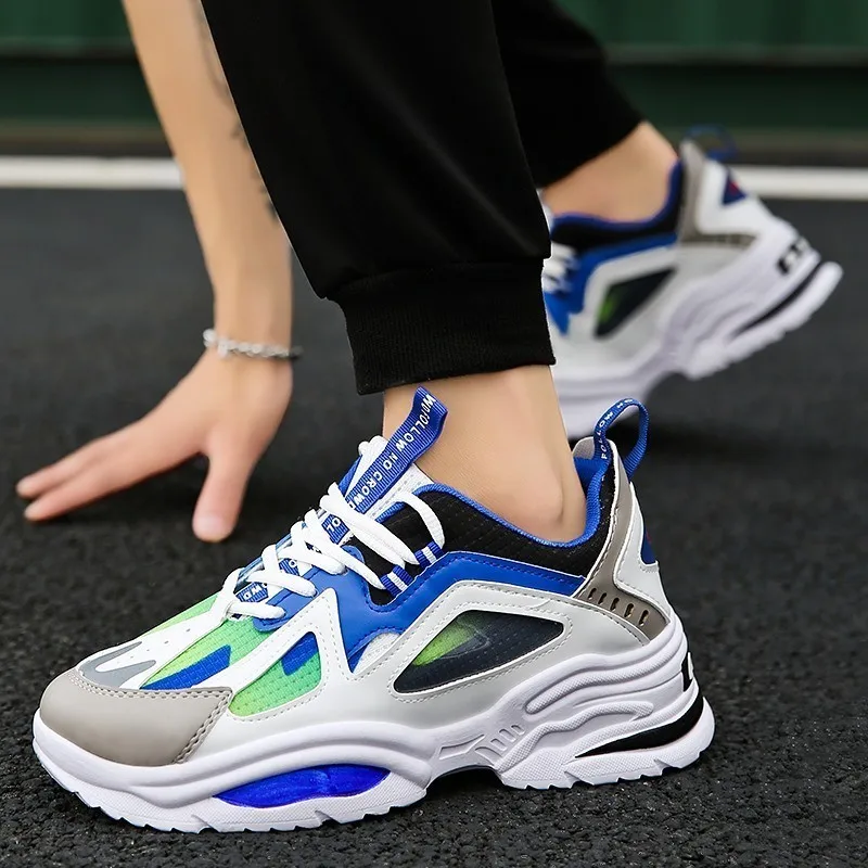 الأزياء Colorblock العلامة التجارية حجم كبير رجل حذاء كاجوال تنفس رياضية مريحة ضوء الذكور الأحذية عالية الجودة أوم Zapatos الأزياء Colorblock العلامة التجارية حجم كبير رجل حذاء كاجوال تنفس رياضية مريحة ضوء الذكور الأحذية عالية الجودة أوم Zapatos
