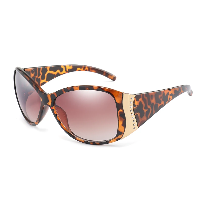 Leopard Новые брендовые Летние Солнцезащитные очки женские очки овальной формы со стразами солнцезащитные очки винтажные женские Большие Рамки UV400 Oculos De Sol Feminino - Цвет линз: Leopard