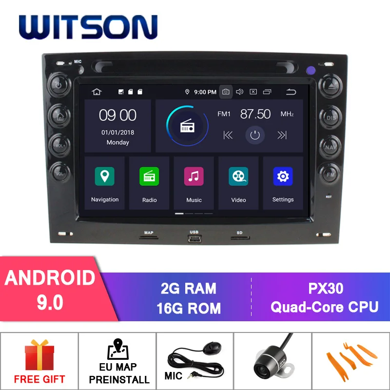 Excellent WITSON Android 9.0 car dvd player with 4GB RAM for RENAULT MEGANE 2003-2008 car audio gps dvd car radio car gps dvd player 1