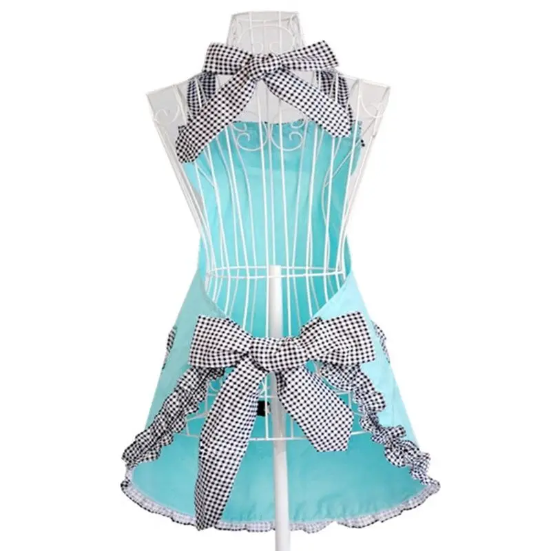 2020 New Retro Aprons for Women Vintage Aprons Cooking Kitchen Aprons Plus Size with Extra Ties Chef Bib Apron Dress Gift