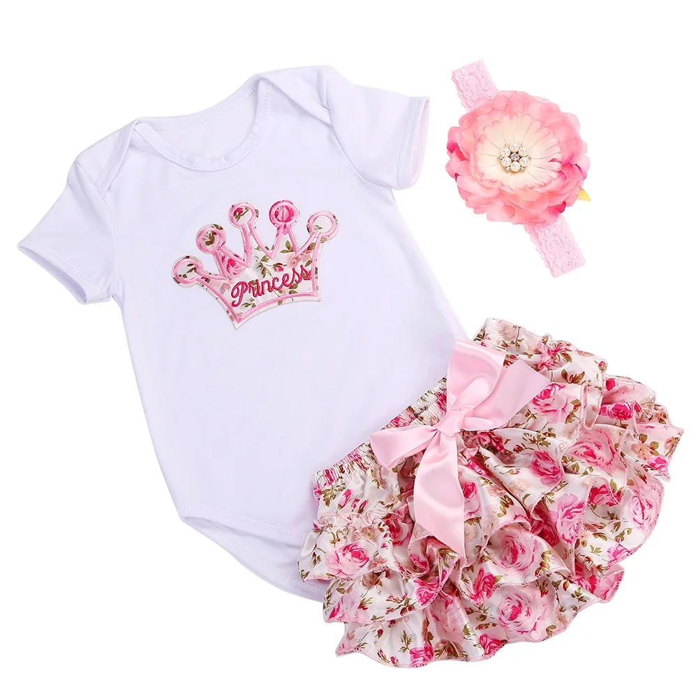 Aliexpress.com : Buy Crown infant baby girl clothing set ...