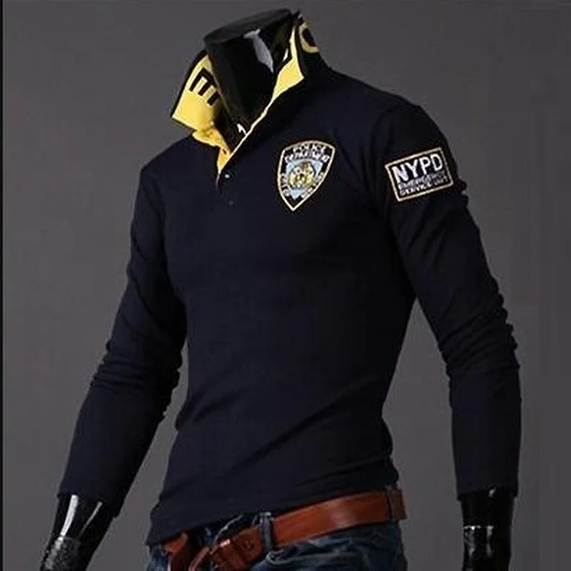 

ZOGAA 2019 New Brand Leisure Fashion Letter Printing Long Sleeve Cotton Slim Joker Polo Shirts Men Clothes Mature Men Polo Shirt