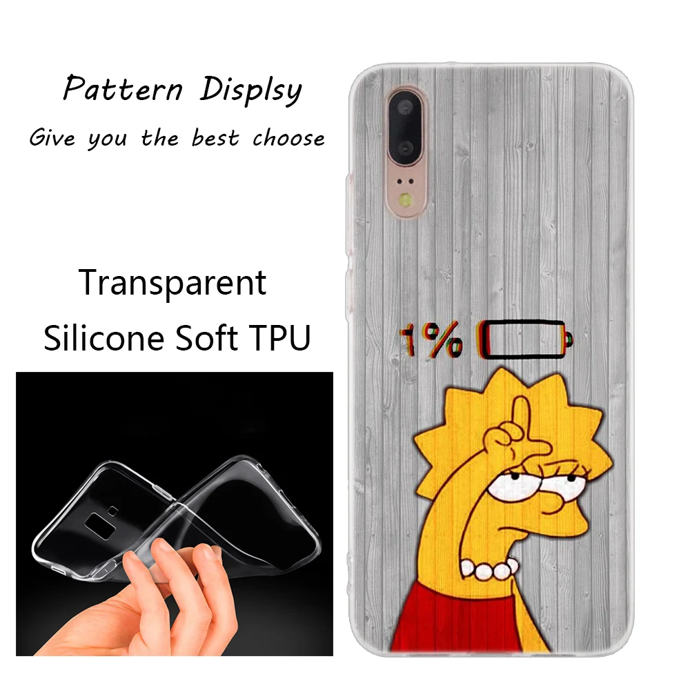 Мягкий силиконовый чехол Simpsons для huawei P30 P20 P10 P9 P8 Lite P30 P20 Pro Mini P Smart Plus, Модный чехол - Цвет: 010