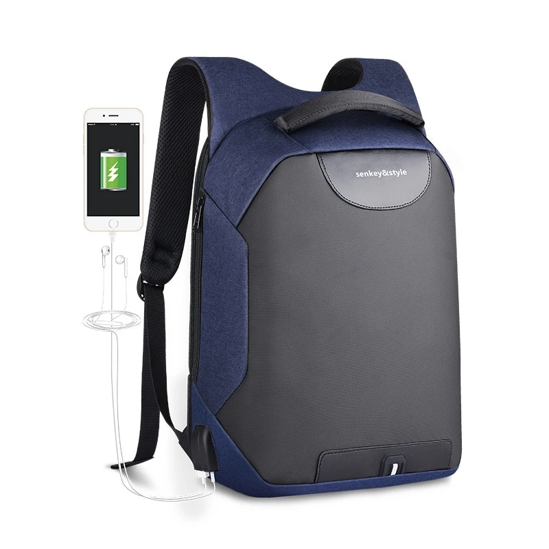 Senkey de carga USB Anti robo mochila hombres mujeres de 15 pulgadas portátil mochilas para viaje bolsas de la escuela mochila saco un dos mochila