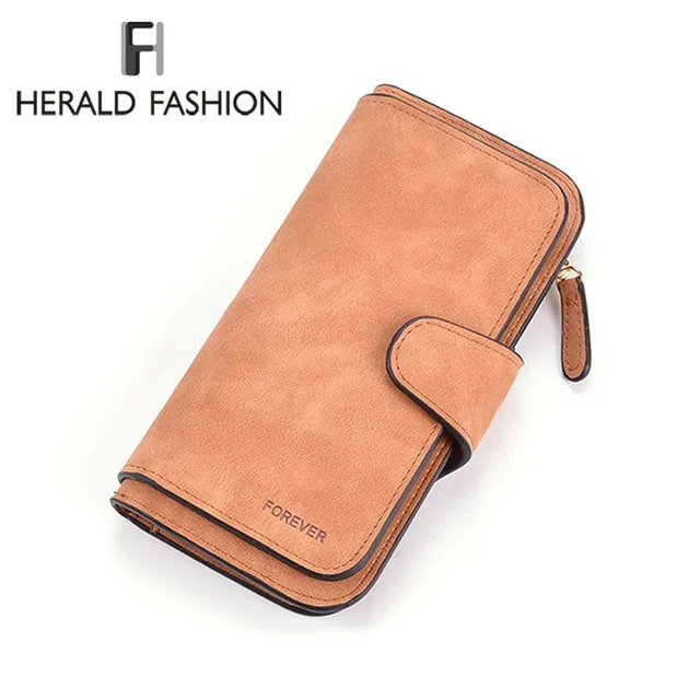 Herald Fashion Wallet Women Scrub Leather Lady Purses High Quality Ladies Clutch Wallet Long Female Wallet Carteira Feminina