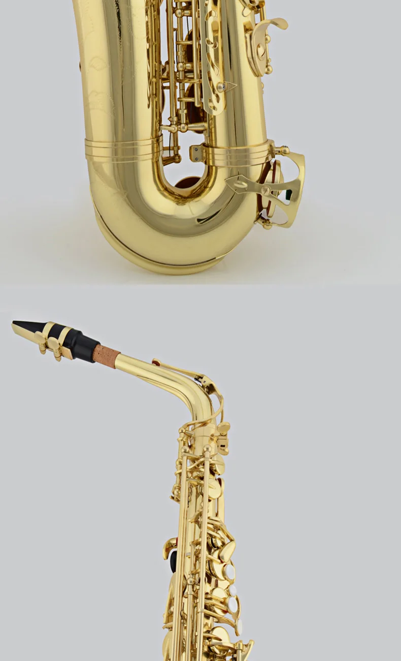 JAZZOR профессиональный саксофон-альт JBAS-200 E плоский золотой лак Латунные духовые инструменты с саксофоном мундштук и чехол