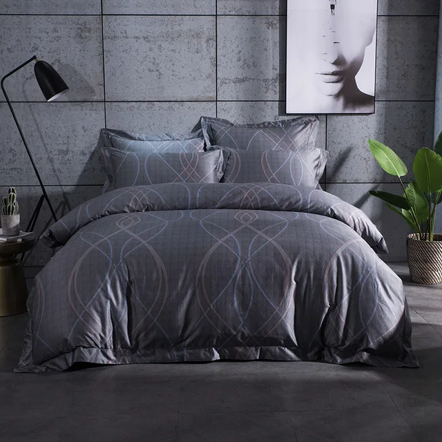 2017 New Europe Luxury Bedding Sets King Queen Size 100 Egyptian 2017 New Europe Luxury Bedding Sets King Queen Size 100 Egyptian Cotton Grey Duvet Cover