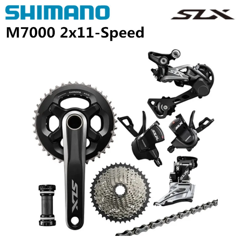 

SLX M7000 2x11 22 Speed Groupset 7 Pcs.SLX M7000 Double Groupset 11-40 11-42T