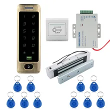 Водонепроницаемый металлический сенсорный 8000 пользователей дверь RFID Контроль доступа клавиатуры Чехол считыватель магнитный замок 180 кг 350 фунтов