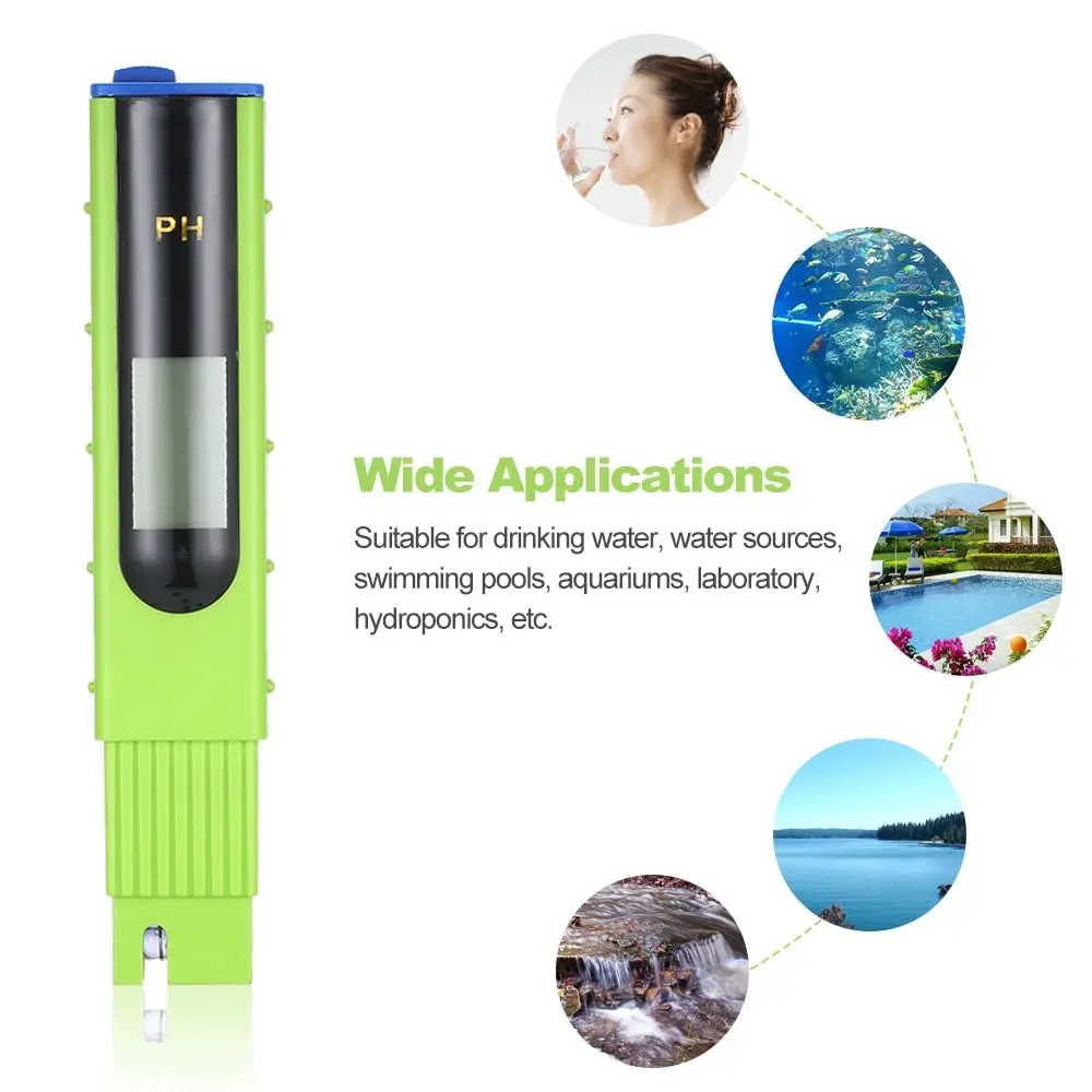 

Portable LCD PH Meter Digital Water Tester ATC PH Tester For Water Quality Analysis Device High Accuracy Pen type PH Meters